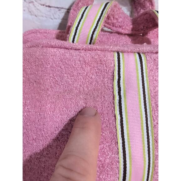 Goldie Bags Pink Terry Cloth Mini Tote Makeup Organizer Skull Zipper NWT Y2K - Picture 6 of 13